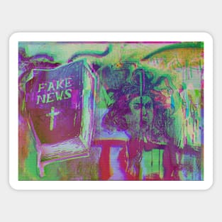 Fake News Medusa Street Art v2 Magnet